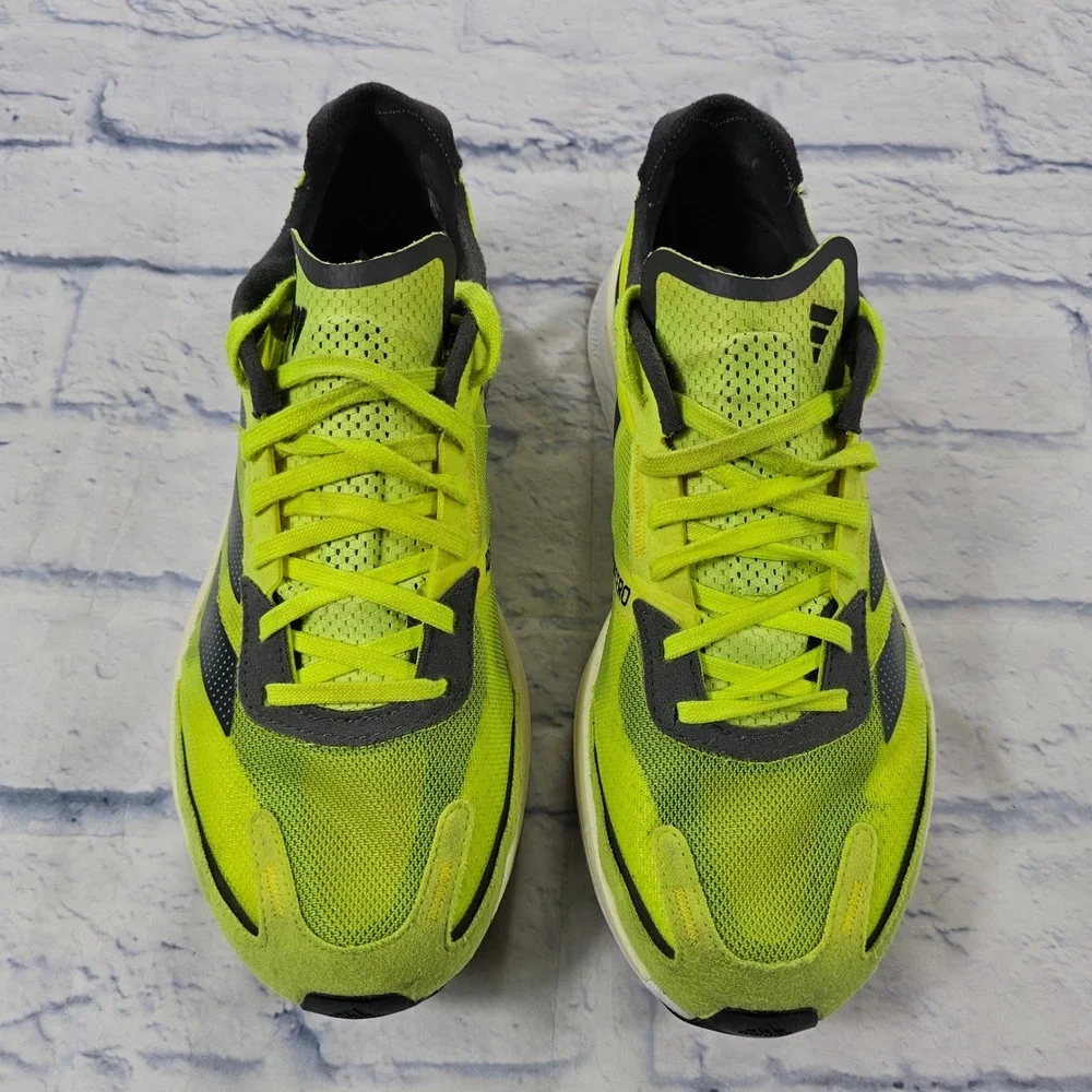 Adidas Adizero Boston 11 Running Shoes Mens 9 Solar Yellow Night Metallic GX6650